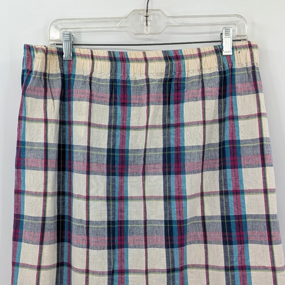 Natural Expressions VTG Plaid MidiSkirt '80s Preppy Academia Cottagecore Prairie - Picture 7 of 8